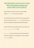 MLO SAFE NMLS safe test practice &lpar;Latest 2026 2027 Update&rpar; questions and answers 100- Correct -Grade A