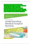 TEST BANK FOR DAVIS ADVANTAGE FOR UNDERSTANDING MEDICAL SURGICAL NURSING 7TH EDITION BY LINDA S&period; WILLIAMS COMPREHENSIVE CHAPTER BY CHAPTER PRACTICE QUESTIONS WITH DETAILED ANSWER EXPLANATIONS REVIEW RATIONALES COMPLETE STUDY GUIDE 2026 2027 EDITION GRADED