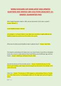 WORLD SCHOLARS CUP EXAM LATEST 2026 UPDATED &NewLine;QUESTIONS AND VERIFIED 100&percnt; SOLUTIONS &lpar;2026&sol;2027&rpar; &vert;A&plus; &NewLine;GRADED &vert;GUARANTEED PASS