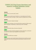 COMM 226 Final Exam Questions and&NewLine;Answers Verified Solutions Latest&NewLine;Update