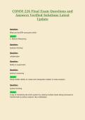 COMM 226 Final Exam Questions and&NewLine;Answers Verified Solutions Latest&NewLine;Update