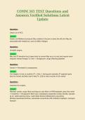 COMM 345 TEST Questions and&NewLine;Answers Verified Solutions Latest&NewLine;Update
