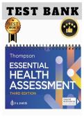 Test Bank for Essential Health Assessment 3rd Edition &lpar; Janice M&period; Thompson&rpar; &vert;All Chapters &lpar;1-24&rpar; &vert;
