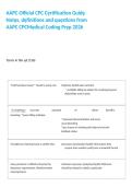 AAPC Official CPC Certification Study Guide Questions&comma; Answers and Rationales for Medical Coding Exam 2026
