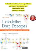 Test Bank for Calculating Drug Dosages&colon; A Patient-Safe Approach To Nursing And Math 2nd Edition&comma; 2e&comma; By Sandra Luz Martinez De Castillo And Maryanne Werner&comma; All Chapters 1-22 &vert; LATEST