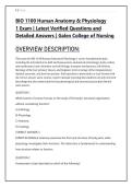 BIO 1100 Human Anatomy & Physiology &NewLine;1 Exam &vert; Latest Verified Questions and &NewLine;Detailed Answers &vert; Galen College of Nursing 