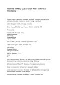 KNH 188 EXAM 2 QUESTIONS WITH VERIFIED ANSWERS