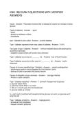 KNH 188 EXAM 3 QUESTIONS WITH VERIFIED ANSWERS