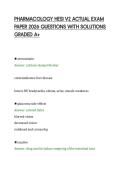 PHARMACOLOGY HESI V2 ACTUAL EXAM&NewLine;PAPER 2026 QUESTIONS WITH SOLUTIONS&NewLine;GRADED A&plus;&NewLine;
