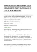 PHARMACOLOGY HESI V2 STUDY GUIDE&NewLine;2026 COMPREHENSIVE QUESTIONS AND&NewLine;STEP BY STEP SOLUTIONS&NewLine;