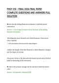 PHGY 215 &ndash; FINAL 2026 FINAL PAPER&NewLine;COMPLETE QUESTIONS AND ANSWERS FULL&NewLine;SOLUTION&NewLine;