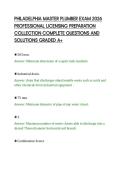 PHILADELPHIA MASTER PLUMBER EXAM 2026&NewLine;PROFESSIONAL LICENSING PREPARATION&NewLine;COLLECTION COMPLETE QUESTIONS AND&NewLine;SOLUTIONS GRADED A&plus;