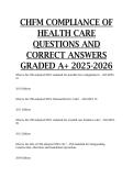 CHFM Compliance of Health Care questions and correct answers GRADED A&plus; 2025-2026