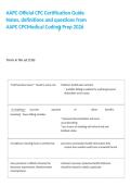 AAPC Official CPC Certification Study Guide Questions&comma; Answers and Rationales for Medical Coding Exam 2026