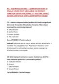 N212 PATHOPHYSIOLOGY EXAM 1 COMPREHENSIVE REVIEW OF CELLULAR BIOLOGY&comma; INJURY MECHANISMS&comma; AND ONCOLOGY &lpar;GENETICS & CANCER&rpar; WITH 200 PRACTICE QUESTIONS&comma; CORRECT ANSWERS&comma; AND DETAILED RATIONALES FOR EASTWICK COLLEGE