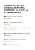 PICAT ASVAB FINAL PAPER 2026&NewLine;ELECTRONICS AND MECHANICAL&NewLine;COMPREHENSION FULL ANSWERS AND&NewLine;TEST PREPARATION INSIGHT&NewLine;