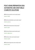 PICAT ASVAB PREPARATION 2026&NewLine;AUTOMOTIVE AND SHOP SKILLS&NewLine;COMPLETE SOLUTIONS&NewLine;