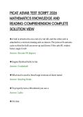 PICAT ASVAB TEST SCRIPT 2026&NewLine;MATHEMATICS KNOWLEDGE AND&NewLine;READING COMPREHENSION COMPLETE&NewLine;SOLUTION VIEW