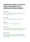 UNDERSTANDING BUSINESS 12TH EDITION BY&NewLine;NICKELS COMPREHENSIVE SOLVED&NewLine;QUESTIONS AND COMPLETE ANSWERS&NewLine;
