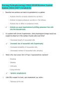 Nursing Pathophysiology Final Exam Review 2026&sol;2027 &vert; Latest Update &vert; Comprehensive Exam Prep &vert; Graded A&plus;