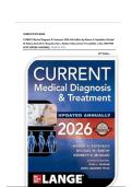 COMPLETE TEST BANK CURRENT Medical Diagnosis & Treatment 2026 65th Edition By Maxine A&period; Papadakis&comma; Michael W&period; Rabow&comma; Kenneth R&period; Mcquaid&comma; Paul L&period; Nadler&comma; Erika Leemann Price &lpar;2025&rpar; &vert;&vert; ALL CHAPTERS WITH VERIFIED ANSWERS&vert;&vert; GRANTEE PASS