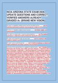 NCIA ARIZONA STATE EXAM 2026&NewLine;UPDATE QUESTIONS AND CORRECT&NewLine;VERIFIED ANSWERS ALREADY&NewLine;GRADED A&plus; &lpar;BRAND NEW VISION&rpar;