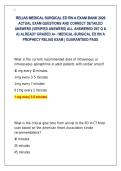 RELIAS MEDICAL SURGICAL ED RN A EXAM BANK 2026 &NewLine;ACTUAL EXAM QUESTIONS AND CORRECT DETAILED &NewLine;ANSWERS &lpar;VERIFIED ANSWERS&rpar; ALL ANSWERED D67 Q & &NewLine;A&rcub; ALREADY GRADED A&plus; &sol; MEDICAL-SURGICAL ED RN A &NewLine;PROPHECY RELIAS EXAM &vert; GUARANTEED PASS