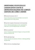 UNDERSTANDING PATHOPHYSIOLOGY&NewLine;CANADIAN EDITION CHAPTER 42&NewLine;CERTIFICATION EVALUATION TEST COMPLETE&NewLine;QUESTIONS AND CORRECT ANSWERS&NewLine;