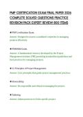 PMP CERTIFICATION EXAM FINAL PAPER 2026&NewLine;COMPLETE SOLVED QUESTIONS PRACTICE&NewLine;REVISION PACK EXPERT REVIEW 800 ITEMS