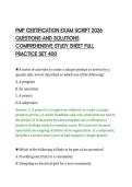 PMP CERTIFICATION EXAM SCRIPT 2026&NewLine;QUESTIONS AND SOLUTIONS&NewLine;COMPREHENSIVE STUDY SHEET FULL&NewLine;PRACTICE SET 400&NewLine;