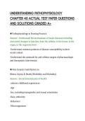 UNDERSTANDING PATHOPHYSIOLOGY&NewLine;CHAPTER 40 ACTUAL TEST PAPER QUESTIONS&NewLine;AND SOLUTIONS GRADED A&plus;