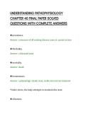 UNDERSTANDING PATHOPHYSIOLOGY&NewLine;CHAPTER 40 FINAL PAPER SOLVED&NewLine;QUESTIONS WITH COMPLETE ANSWERS