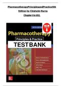 TEST BANK for Pharmacotherapy Principles and Practice 5th Edition Chisholm-Burns Test Bank&period; ALL 102 CHAPTERS &lpar;Complete Download&rpar;&period;&NewLine;
