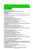 TFE 800&period;31 Interactive Field Experiences in The Learning Environment&colon; Part 1&vert; answered latest 2025&sol;26&period;&NewLine;