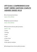 UPTP EXAM 3 COMPREHENSIVE EXAM&NewLine;SCRIPT VERIFIED QUESTIONS COMPLETE&NewLine;ANSWERS GRADED APLUS&NewLine;