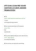UPTP EXAM 3 EXAM PREP SOLVED&NewLine;QUESTIONS ACCURATE ANSWERS&NewLine;PREMIUM REVIEW
