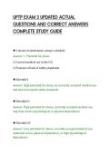UPTP EXAM 3 UPDATED ACTUAL&NewLine;QUESTIONS AND CORRECT ANSWERS&NewLine;COMPLETE STUDY GUIDE