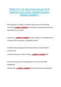 FEMA ICS 100c Most Recent Exam 2026 &NewLine;Questions and Correct Detailed Answers &NewLine;Already Graded A&plus; 