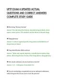 UPTP EXAM 4 UPDATED ACTUAL&NewLine;QUESTIONS AND CORRECT ANSWERS&NewLine;COMPLETE STUDY GUIDE
