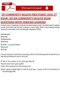 ATI Community Health Proctored 2026&colon; Q&A Exam