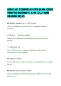 USING MIS COMPREHENSIVE EXAM SCRIPT&NewLine;VERIFIED QUESTIONS AND SOLUTIONS&NewLine;GRADED APLUS&NewLine;