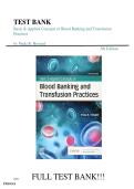 Test Bank for Basic & Applied Concepts of Blood Banking and Transfusion Practices &lpar;5th Edition&rpar; &ndash; Paula R&period; Howard - Graded A&plus;