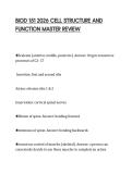 BIOD 151 2026 CELL STRUCTURE AND&NewLine;FUNCTION MASTER REVIEW