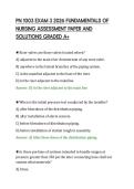 PN 1003 EXAM 3 2026 FUNDAMENTALS OF&NewLine;NURSING ASSESSMENT PAPER AND&NewLine;SOLUTIONS GRADED A