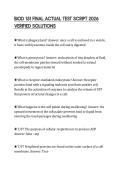 BIOD 151 FINAL ACTUAL TEST SCRIPT 2026&NewLine;VERIFIED SOLUTIONS