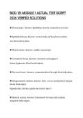 BIOD 151 MODULE 1 ACTUAL TEST SCRIPT&NewLine;2026 VERIFIED SOLUTIONS