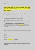 ABDSM FINAL EXAM QUSTIONS WITH CORRECT SOLUTIONS&NewLine;&vert; LATEST UPDATE 2026&sol;2027 &vert; GRADED A&plus; &vert; GUARANTEED&NewLine;PASS &lpar;VERIFIED&rpar;