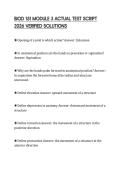 BIOD 151 MODULE 3 ACTUAL TEST SCRIPT&NewLine;2026 VERIFIED SOLUTIONS&NewLine;