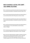 BIOD 151 MODULE 6 ACTUAL TEST SCRIPT&NewLine;2026 VERIFIED SOLUTIONS
