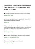 PN 1005 FINAL 2026 COMPREHENSIVE PATIENT&NewLine;CARE REVIEW SET TESTED QUESTIONS WITH&NewLine;VERIFIED SOLUTIONS&NewLine;